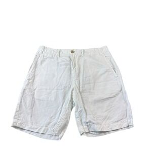 Polo Ralph Lauren White Cotton Linen Blend Chino Short Size 30